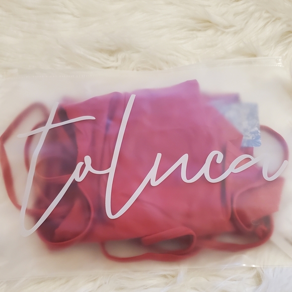 Toluca Swim Gwynne Lace-up Bandana Top - Berry - Picture 5 of 11